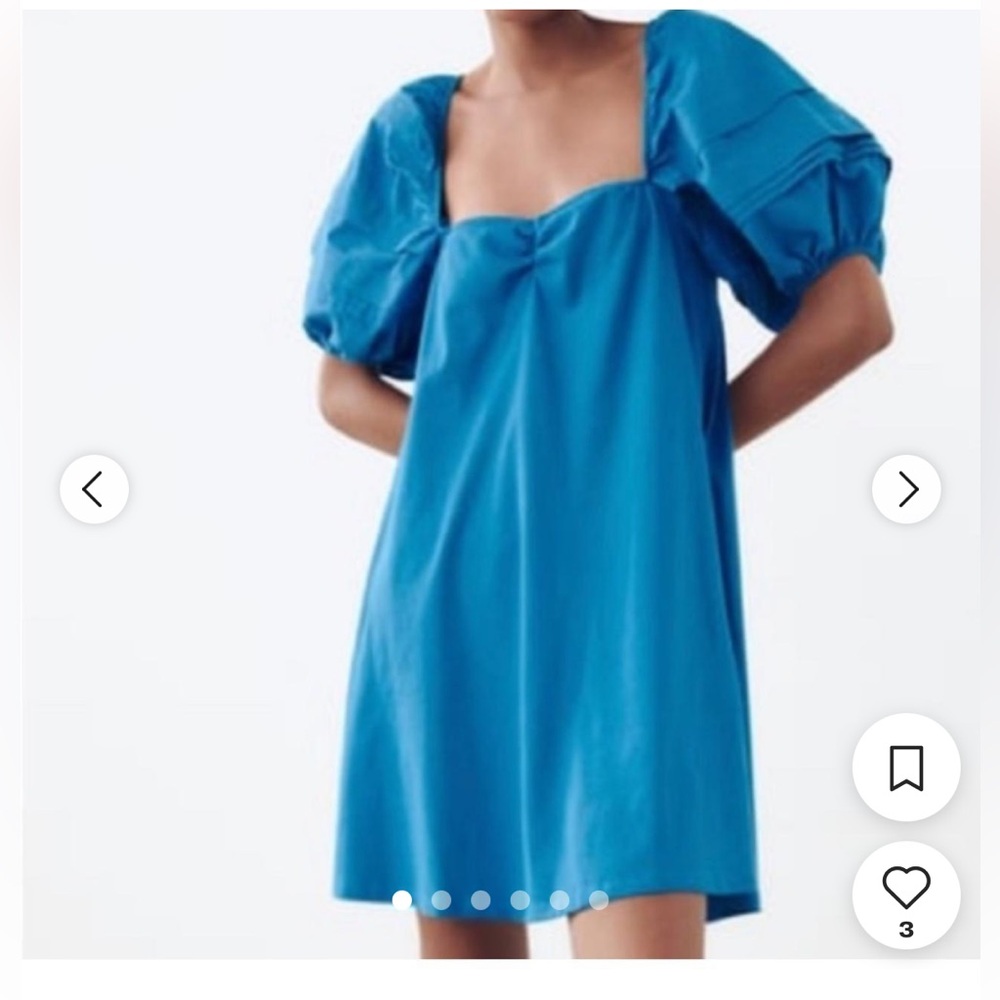 Zara Women's Blue Mini Dress